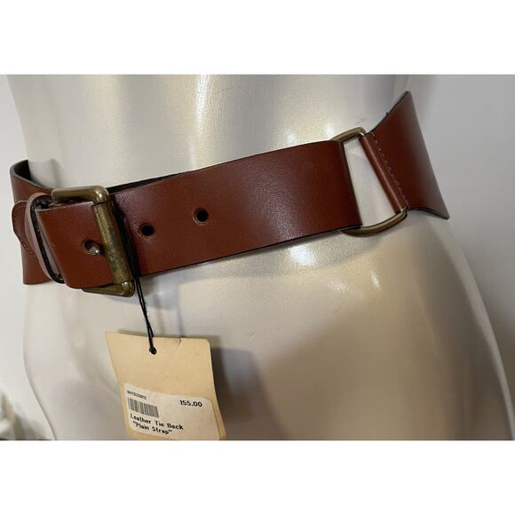 Vintage Mulberry Brown Wide Leather Belt NWT 30 - 32\